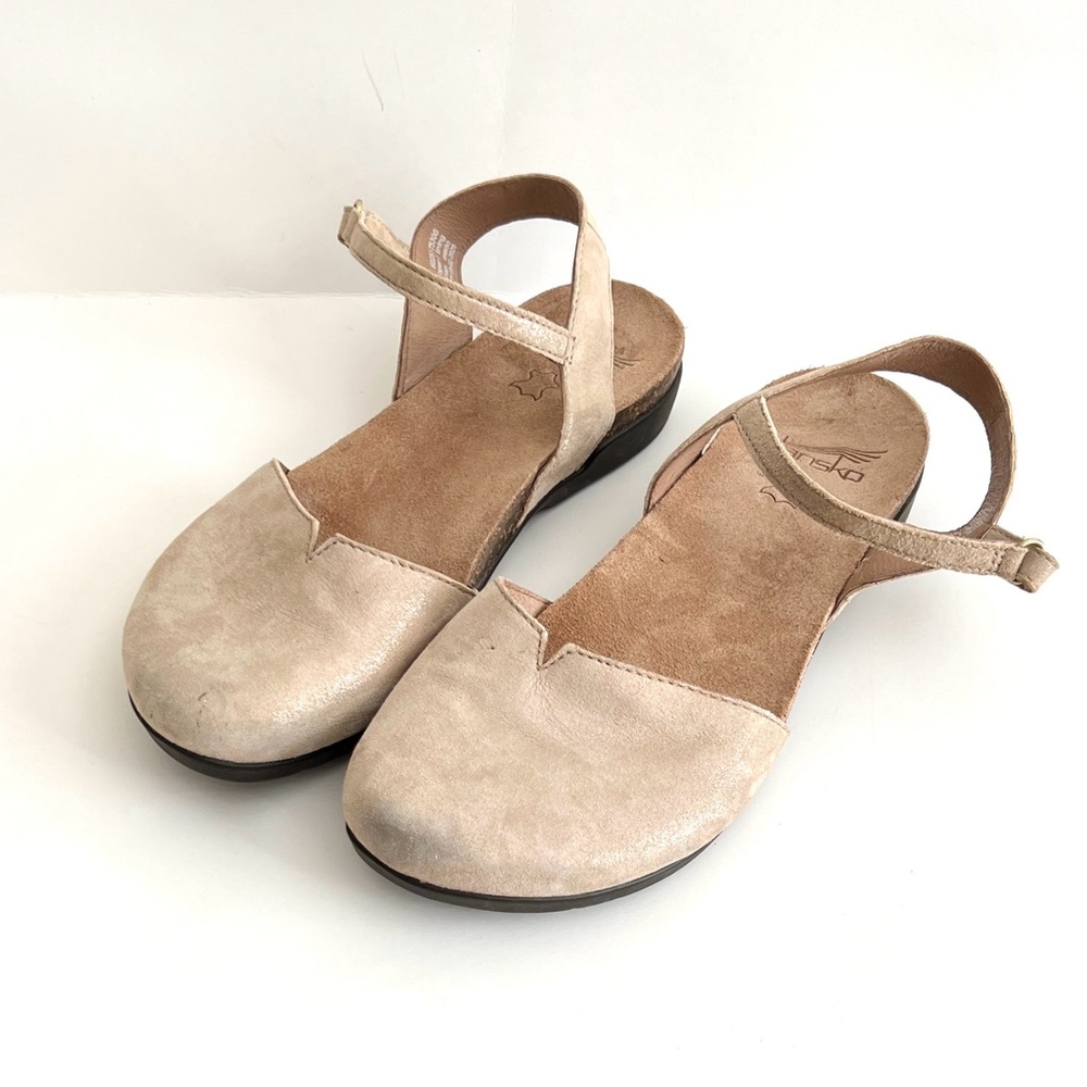 Dansko Rowan Suede Ankle Strap Clogs